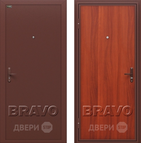 Входная металлическая Дверь Bravo Инсайд эконом (Внутреннее открывание) в Дмитрове