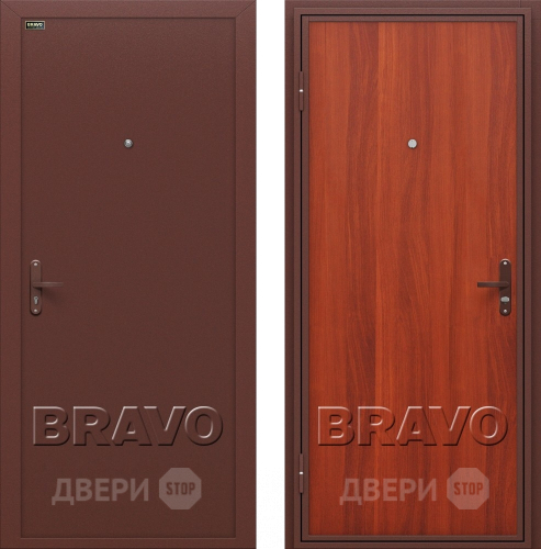 Входная металлическая Дверь Bravo Инсайд эконом (Внутреннее открывание) в Дмитрове