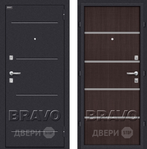 Входная металлическая Дверь Bravo Оптим Лайн Венге в Дмитрове