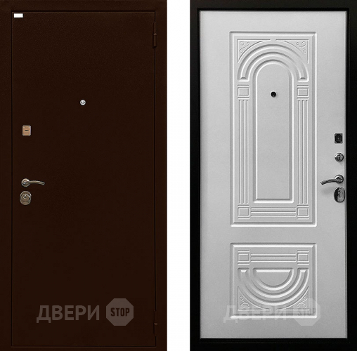 Входная металлическая Дверь Ратибор Оптима 3К Матовый белый в Дмитрове