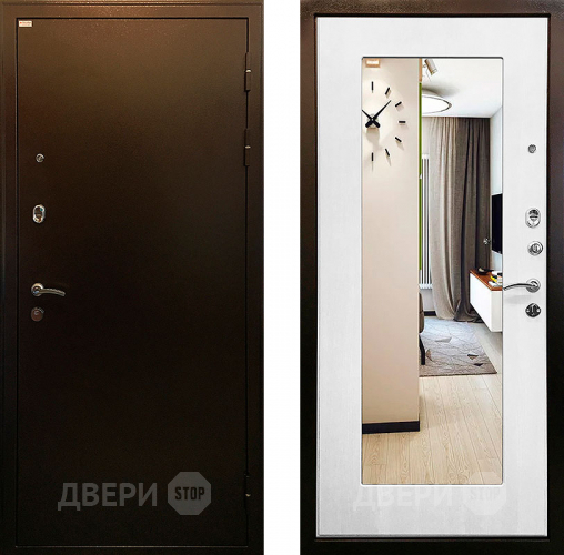 Дверь Ратибор Милан 3К зеркало Белый ясень в Дмитрове