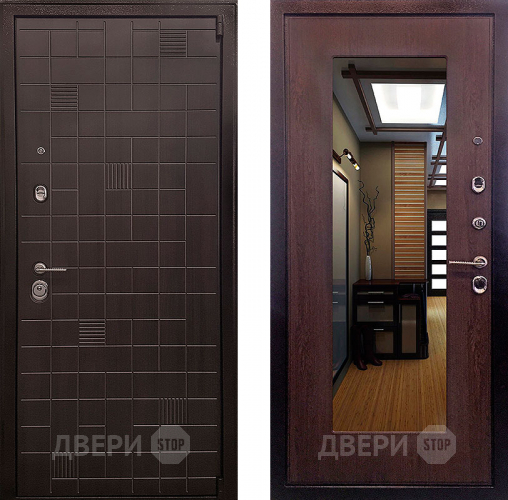 Дверь Ратибор Силуэт зеркало 3К Венге капучино в Дмитрове