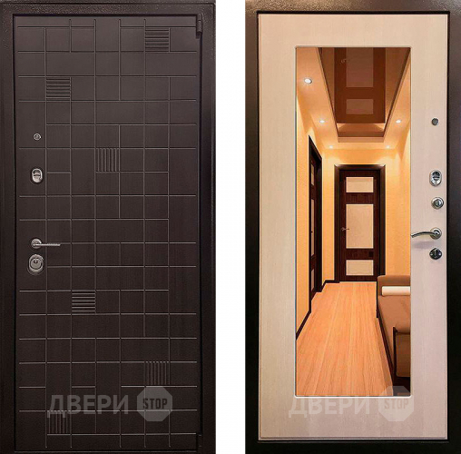 Входная металлическая Дверь Ратибор Силуэт зеркало 3К Экодуб в Дмитрове