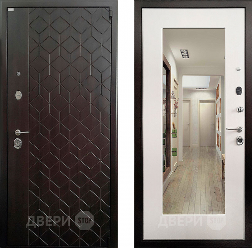 Дверь Ратибор Квант зеркало 3К Лиственница в Дмитрове