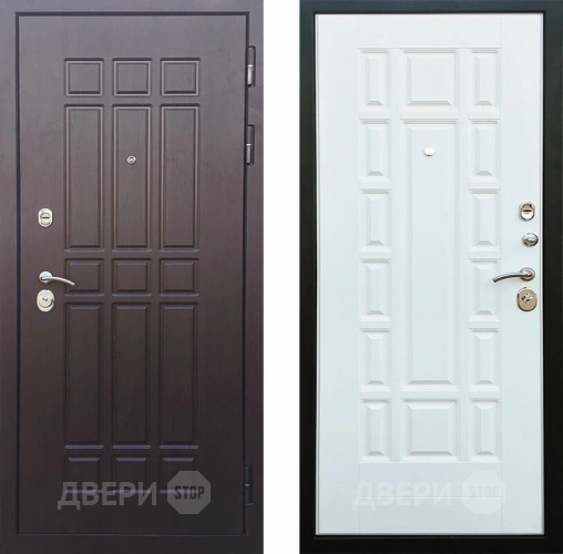 Входная металлическая Дверь Шелтер (SHELTER) Квадро Белый ясень в Дмитрове
