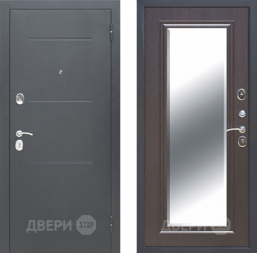 Входная металлическая Дверь Цитадель 7,5см Гарда Серебро Зеркало Фацет Венге в Дмитрове