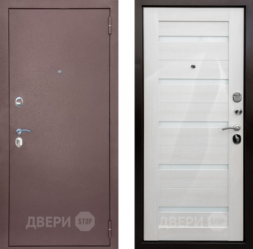 Входная металлическая Дверь Снедо Патриот царга Белая Лиственница в Дмитрове