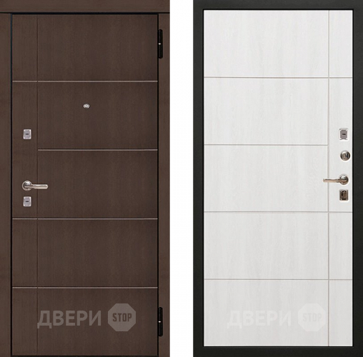 Входная металлическая Дверь Сударь МД-10 Белый ясень в Дмитрове