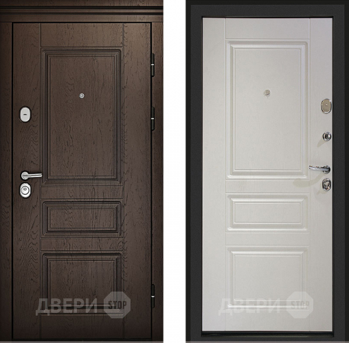 Входная металлическая Дверь (Дверной Континент) Аликанте Белый ясень в Дмитрове