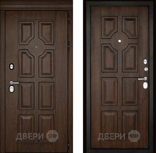 Входная металлическая Дверь (Дверной Континент) Милан Темный орех в Дмитрове