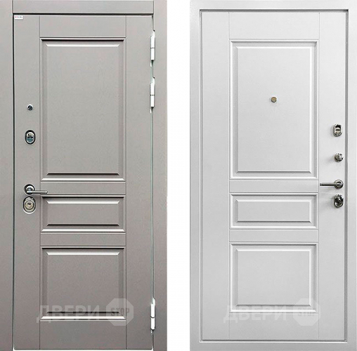 Входная металлическая Дверь Ратибор Лондон 3К Грей софт/Белый софт в Дмитрове