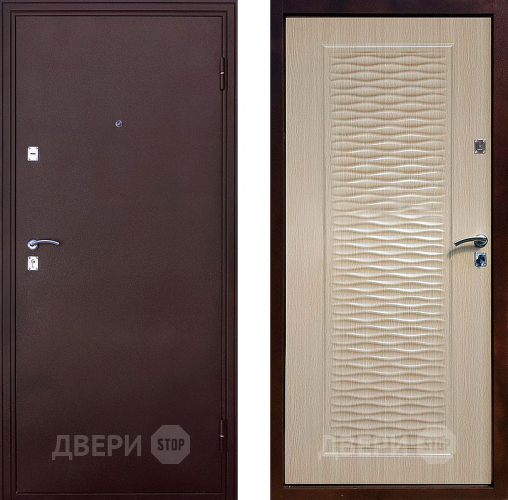 Входная металлическая Дверь СТОП Волна Беленый дуб в Дмитрове