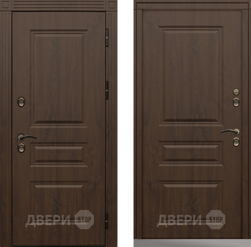 Входная металлическая Дверь Сибирь Термо-Премиум темный дуб в Дмитрове