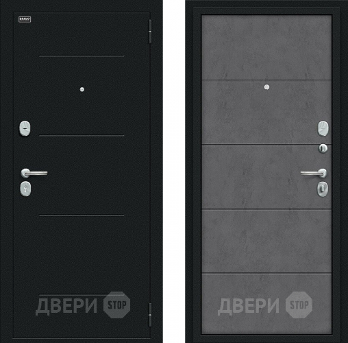 Дверь Bravo Граффити-1 Букле черное/Slate Art в Дмитрове