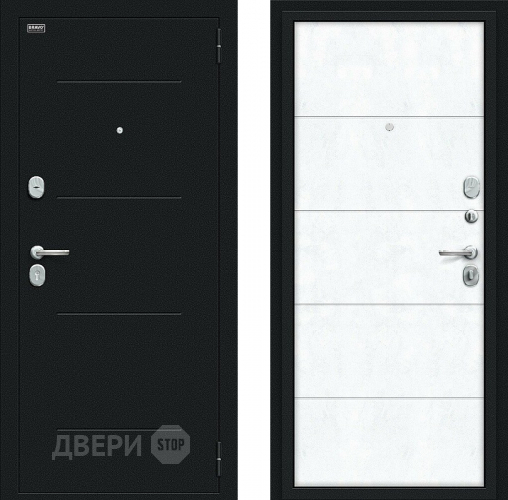 Дверь Bravo Граффити-1 Букле черное/Snow Art в Дмитрове