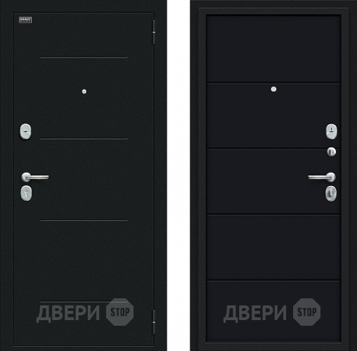 Входная металлическая Дверь Bravo Граффити-1 Букле черное/Total Black в Дмитрове