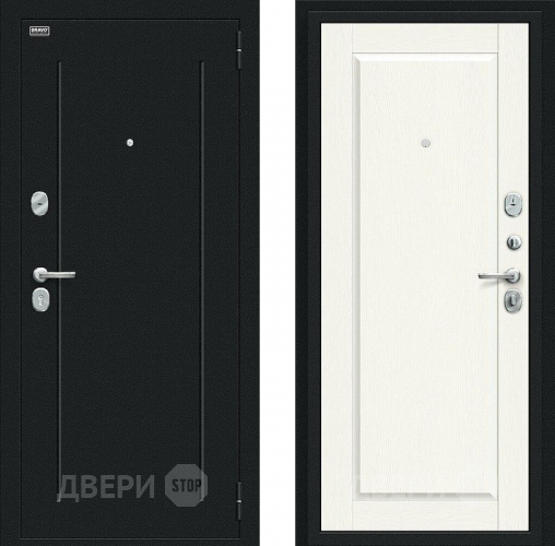 Дверь Bravo Сьют Kale Букле черное/White Wood в Дмитрове