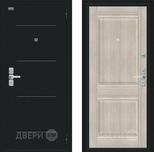 Дверь Bravo Нео Букле черное/Cappuccino Veralinga в Дмитрове