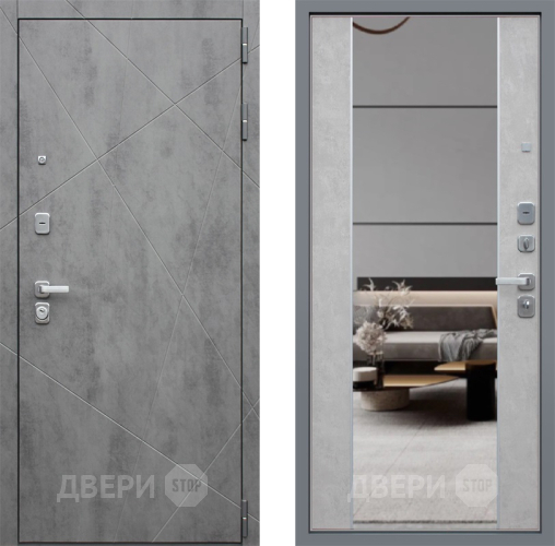 Дверь Йошкар Дуэт-Б с зеркалом  в Дмитрове