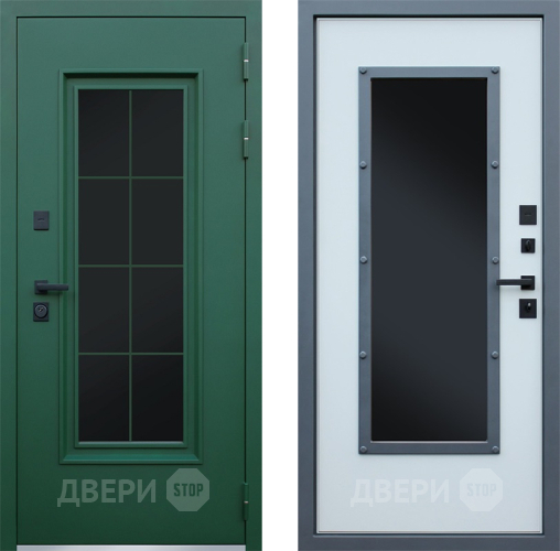 Входная металлическая Дверь Йошкар Терморазрыв Олимп с окном и английской решеткой в Дмитрове