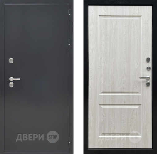 Дверь Ратибор Термоблок 3К Черное серебро/Сосна белая в Дмитрове
