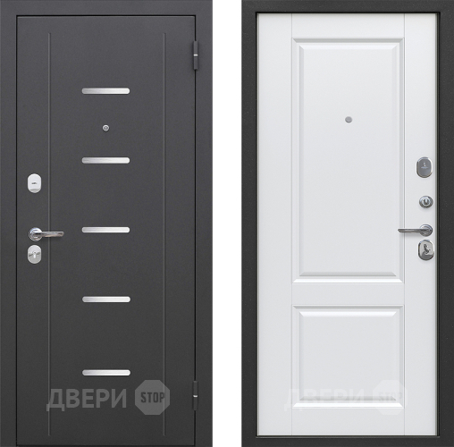 Входная металлическая Дверь Цитадель Гарда 7,5 см Серебро Велюр Белый софт в Дмитрове
