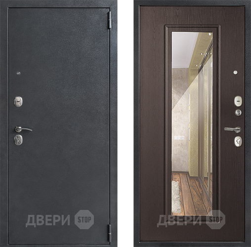 Входная металлическая Дверь Дверной Континент ДК-70 Зеркало Эко Венге в Дмитрове