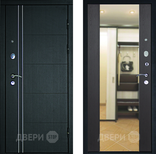 Входная металлическая Дверь Дверной Континент Тепло - Люкс Зеркало Венге в Дмитрове
