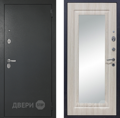 Входная металлическая Дверь Сударь 510 Зеркало Титан в Дмитрове