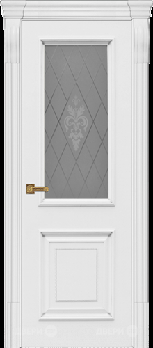 Межкомнатная дверь Диана ПО белая эмаль (мателюкс с фрезеровкой) в Дмитрове