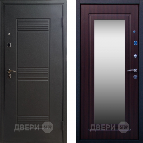 Входная металлическая Дверь СТОП ЗЕРКАЛО Венге в Дмитрове