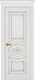 Межкомнатная дверь Дверь Премьер ДГ, белая эмаль, патина золото в Дмитрове
