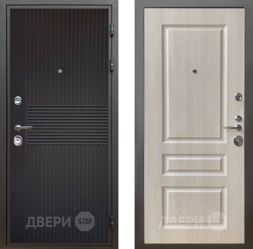 Дверь Шелтер (SHELTER) Комфорт Черная шагрень 3 Дуб филадельфия крем в Дмитрове