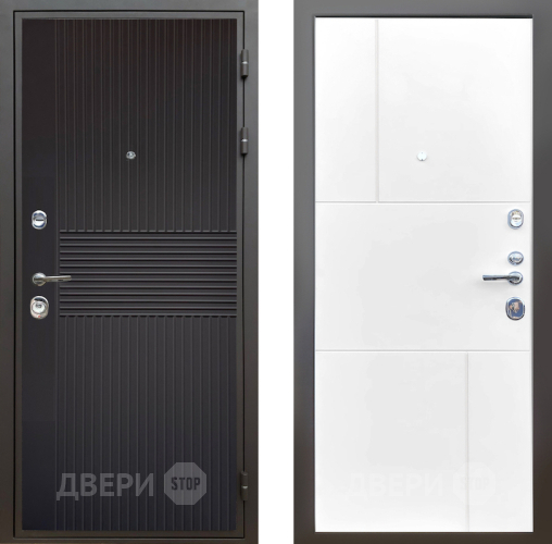 Дверь Шелтер (SHELTER) Комфорт Черная шагрень 8 Белый матовый в Дмитрове