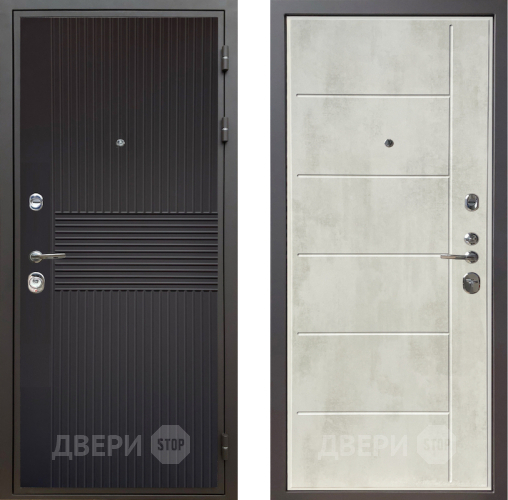 Дверь Шелтер (SHELTER) Комфорт Черная шагрень 11 Бетон крем в Дмитрове