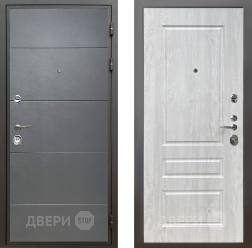 Дверь Шелтер (SHELTER) Комфорт Лофт графит 2 Сосна белая в Дмитрове