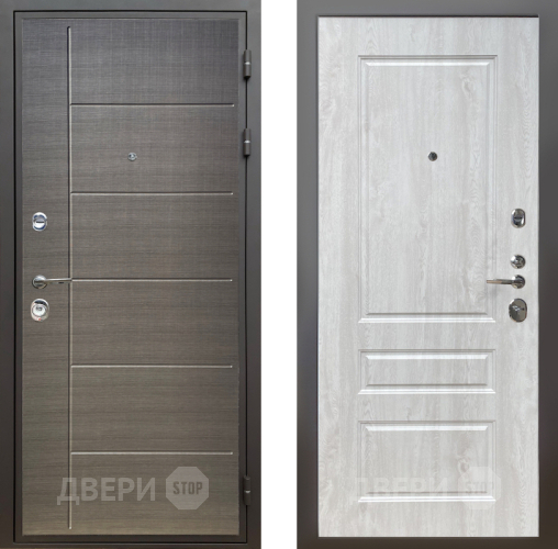Входная металлическая Дверь Шелтер (SHELTER) Комфорт Лен сильвер 2 Сосна белая в Дмитрове
