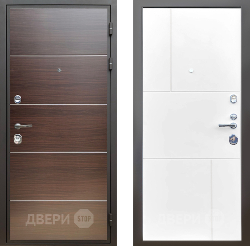 Дверь Шелтер (SHELTER) Комфорт Венге структурный горизонт 8 Белый матовый в Дмитрове