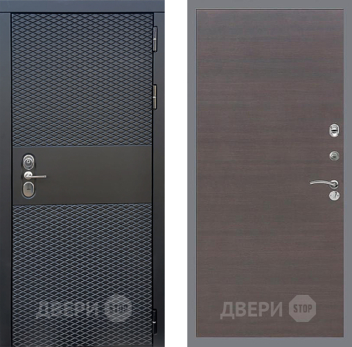 Входная металлическая Дверь Стоп БЛЭК CISA Гладкая венге поперечный в Дмитрове