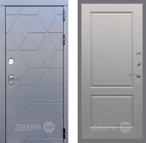 Входная металлическая Дверь Стоп КОСМО ФЛ-117 Грей софт в Дмитрове