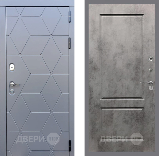 Входная металлическая Дверь Стоп КОСМО ФЛ-117 Бетон темный в Дмитрове