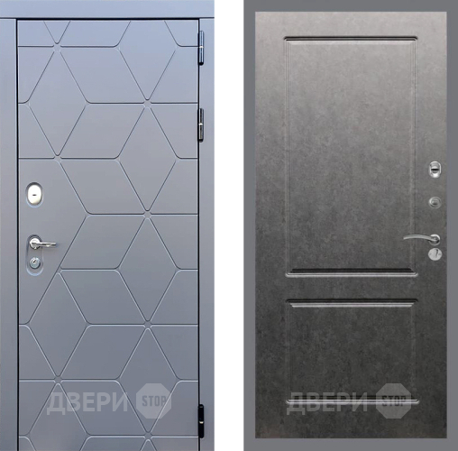 Входная металлическая Дверь Стоп КОСМО ФЛ-117 Штукатурка графит в Дмитрове