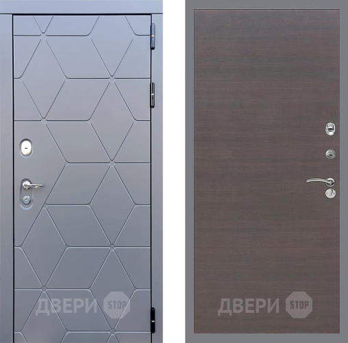 Входная металлическая Дверь Стоп КОСМО Гладкая венге поперечный в Дмитрове