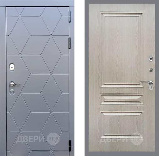 Входная металлическая Дверь Стоп КОСМО ФЛ-243 Беленый дуб в Дмитрове