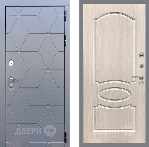 Входная металлическая Дверь Стоп КОСМО ФЛ-128 Беленый дуб в Дмитрове