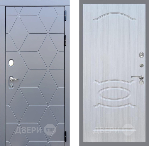 Входная металлическая Дверь Стоп КОСМО ФЛ-128 Сандал белый в Дмитрове