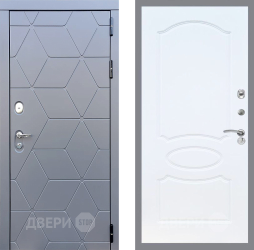 Входная металлическая Дверь Стоп КОСМО ФЛ-128 Белый ясень в Дмитрове