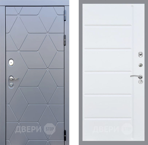 Входная металлическая Дверь Стоп КОСМО ФЛ-102 Белый ясень в Дмитрове