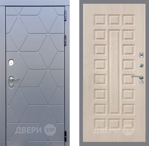 Входная металлическая Дверь Стоп КОСМО ФЛ-183 Беленый дуб в Дмитрове