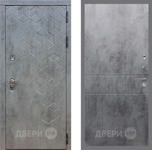 Входная металлическая Дверь Стоп БЕТОН ФЛ-290 Бетон темный в Дмитрове